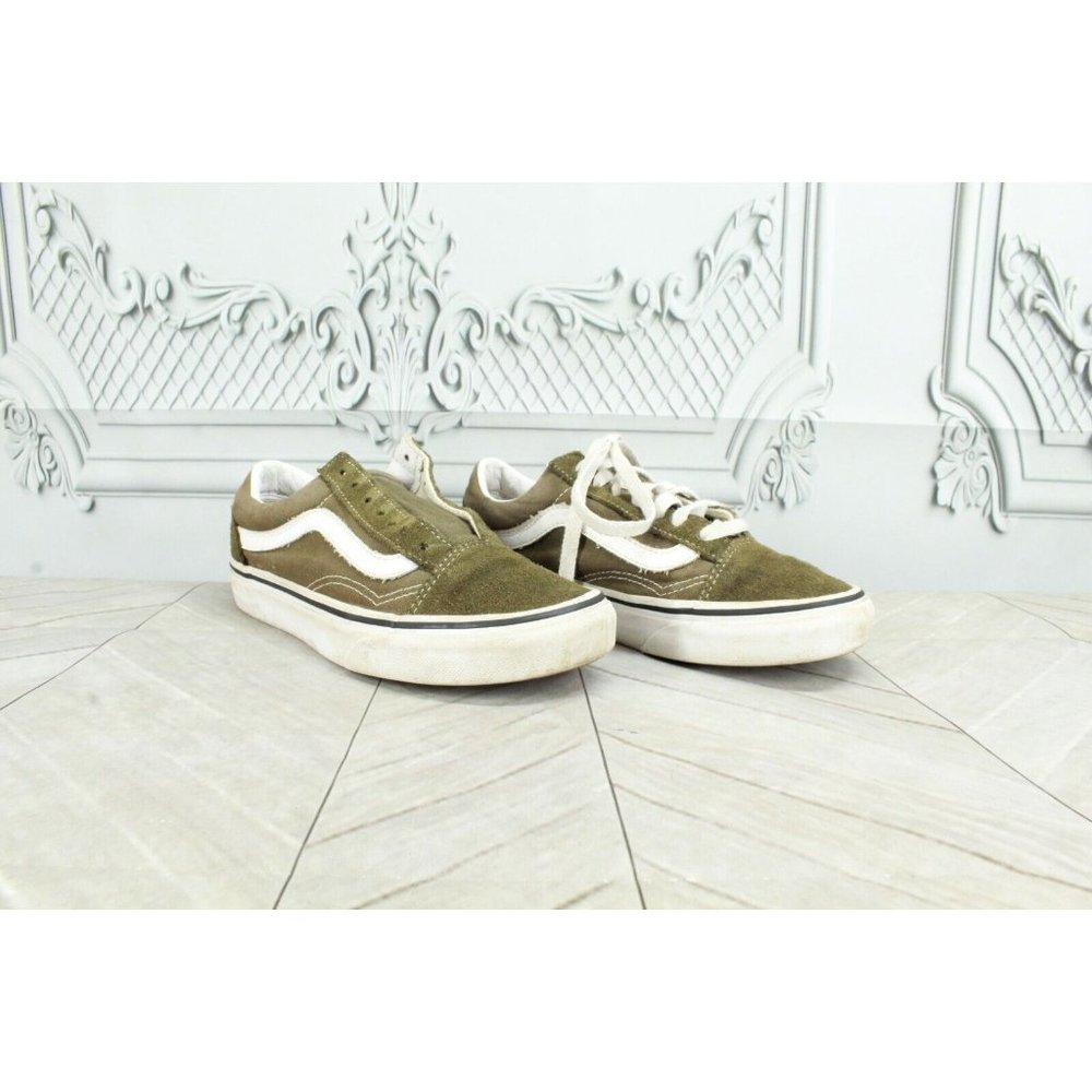 VANS Old Skool Olive Green Suede Leather Skate Shoes Sneakers Size M 4 / L 5.5 - Picture 3 of 10